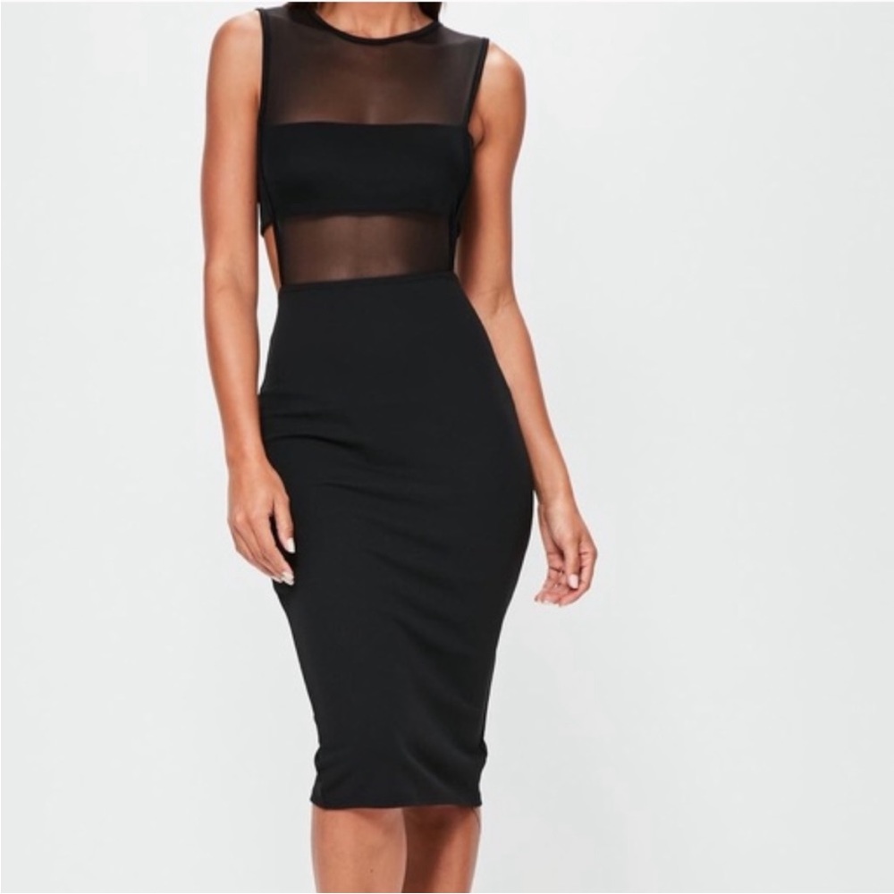 Missguided Cut Out Midi Dress